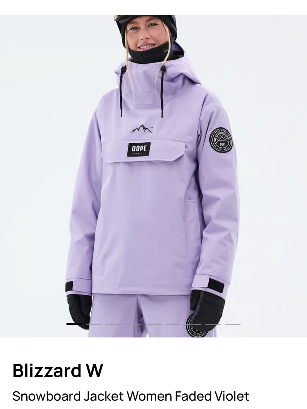 Dope Women's Blizzard Pullover Jacket In Faded Violet